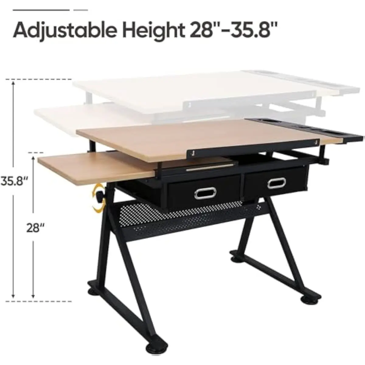 Adjustable Drafting Desk with  - Tops 评论和价格