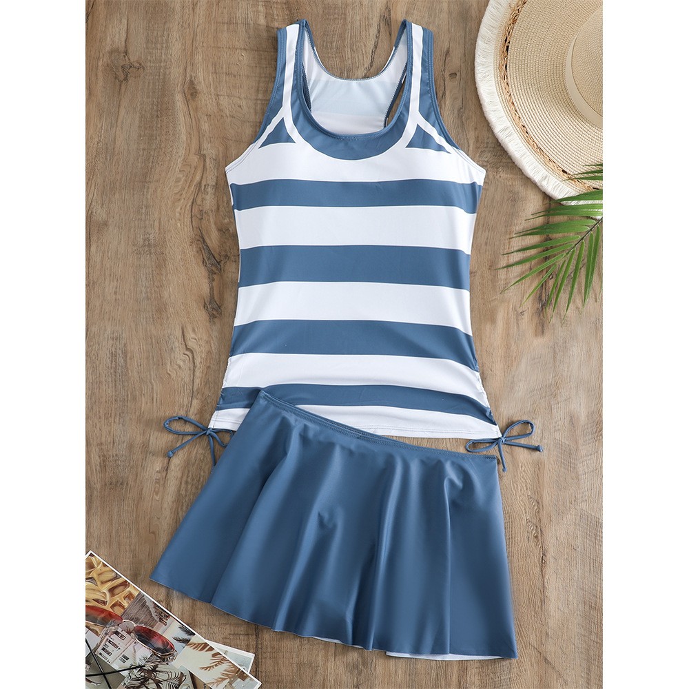 Tankini Woman Bikini Sleeveles - Skirts 评论和价格