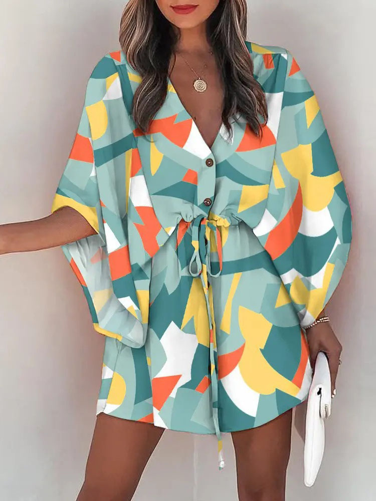 Summer Casual Dress Women Fash - French Vintage Floral Midi Dress 评论和价格