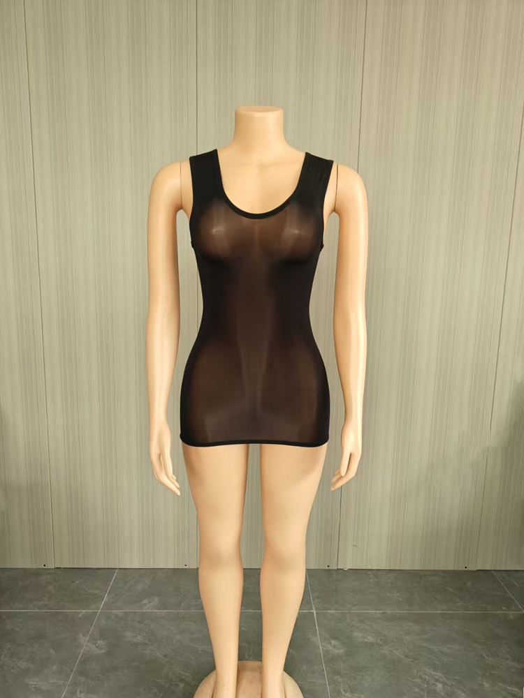 JENYAGE Sexy Glossy Sheer Tank - Sexy Mesh Sheer Bodycon Dress 评论和价格