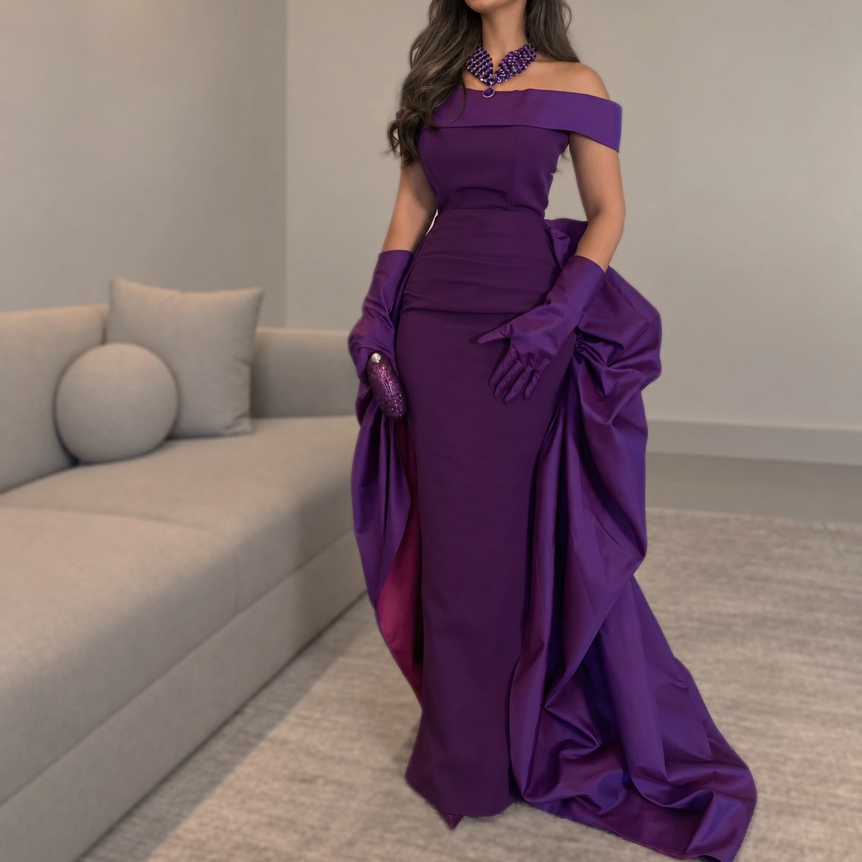 Customized Sexy Satin Evening  - Elegant Satin Evening Gown Split 评论和价格