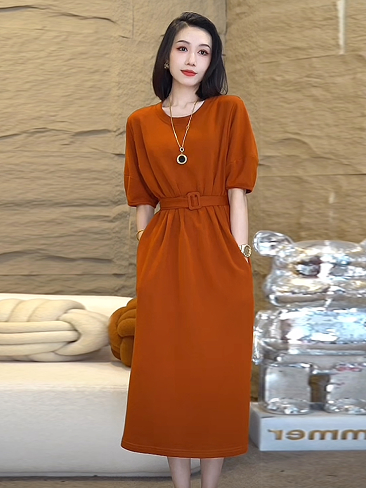 Klein Blue Women's Summer Casu - Korean Style A Line Shirt Dress 评论和价格