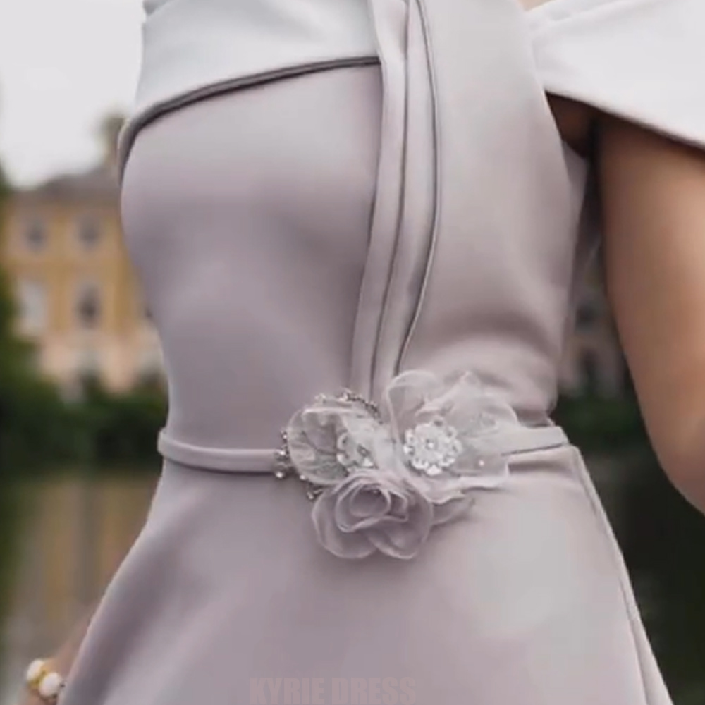 Elegant Mother of The Bride Dr - Elegant Satin Evening Gown Split 评论和价格