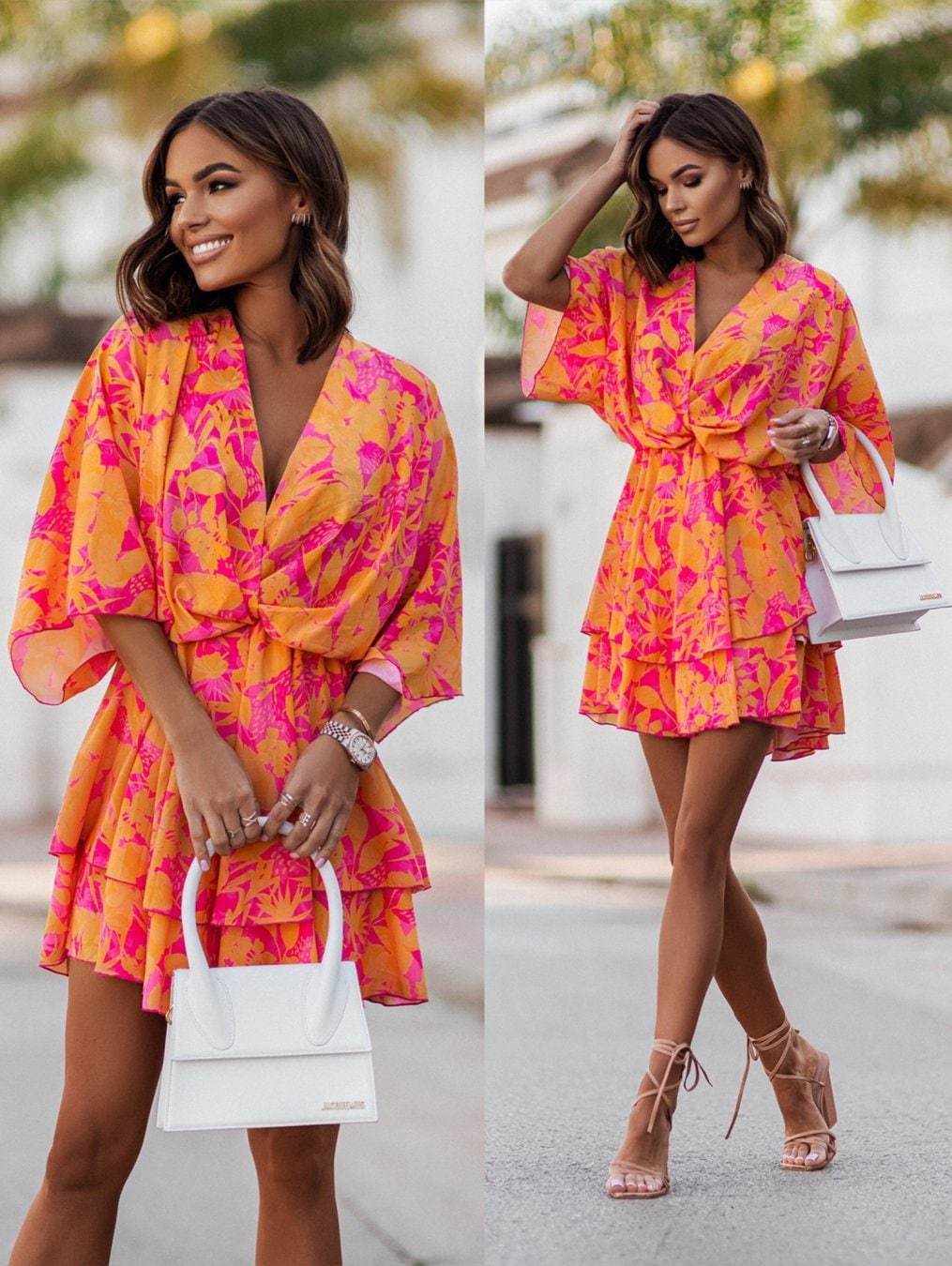 2024 New Summer Women's Mini S - French Vintage Floral Midi Dress 评论和价格